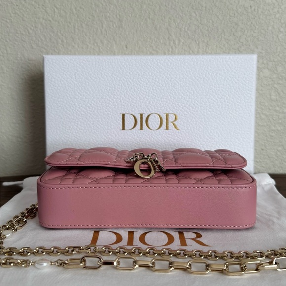DIOR My Dior Lambskin Leather Phone Crossbody Bag - Picture 6 of 7